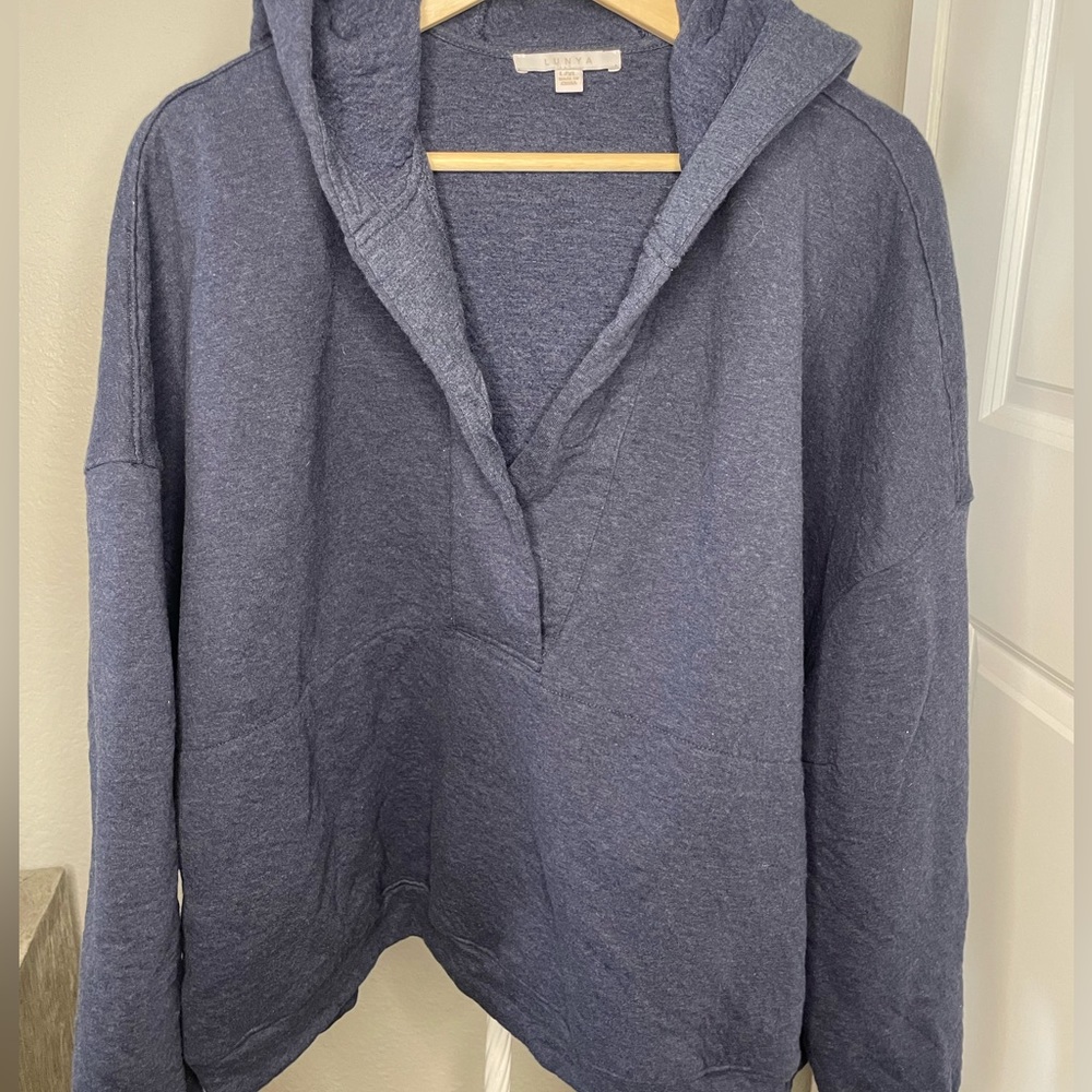 Lunya Double Faced Pullover in Deep Blue